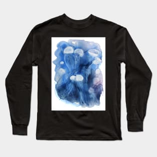 Jellyfishes on Yupo Paper Long Sleeve T-Shirt